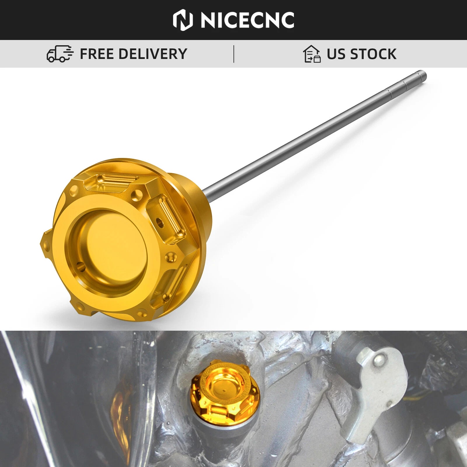 CNC Oil Dipstick Plug for Suzuki DRZ400 DRZ400S DRZ400SM (2000–2024)