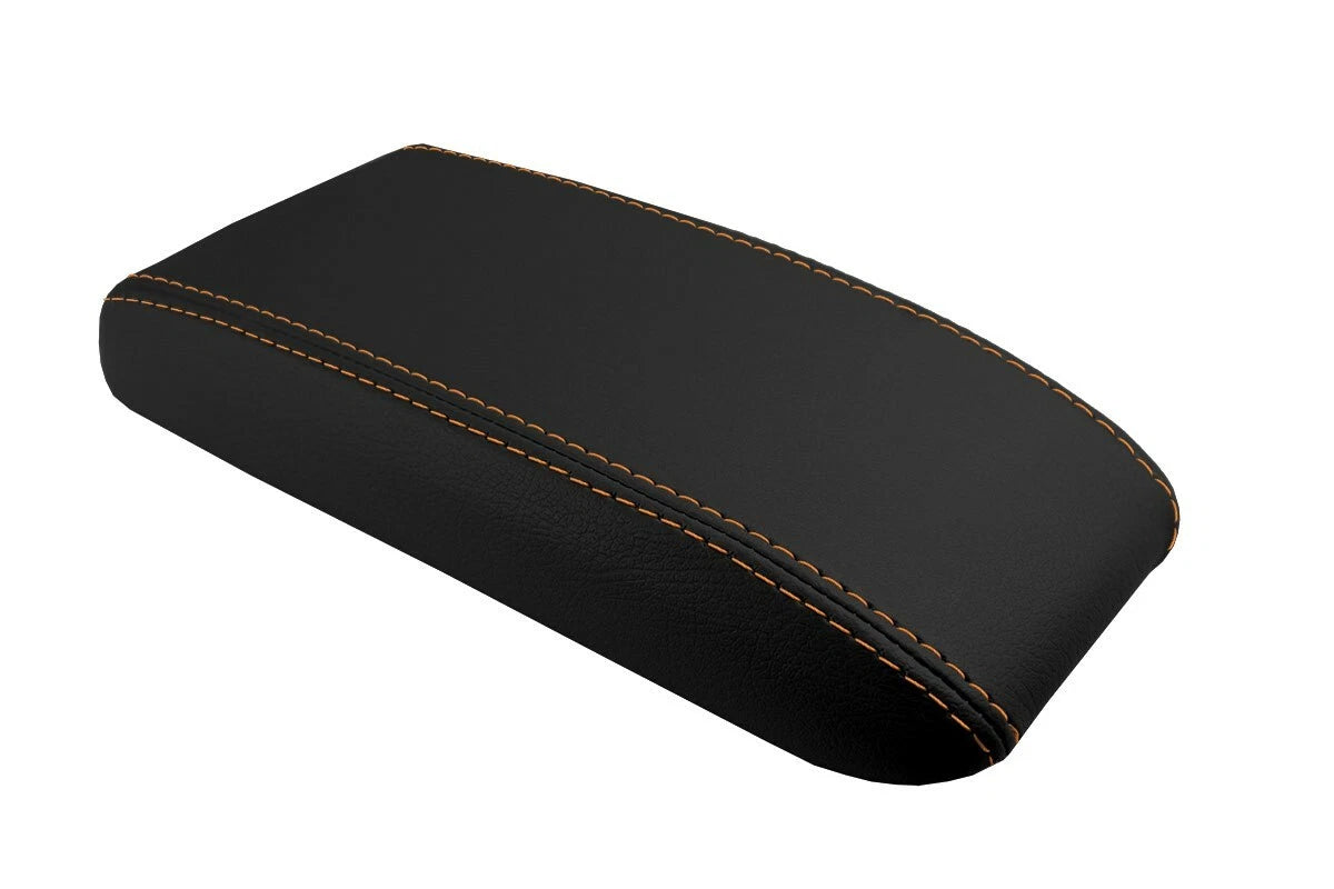 Leather Console Lid Armrest Cover for Toyota 4Runner (1996–2002) Orange Stitch