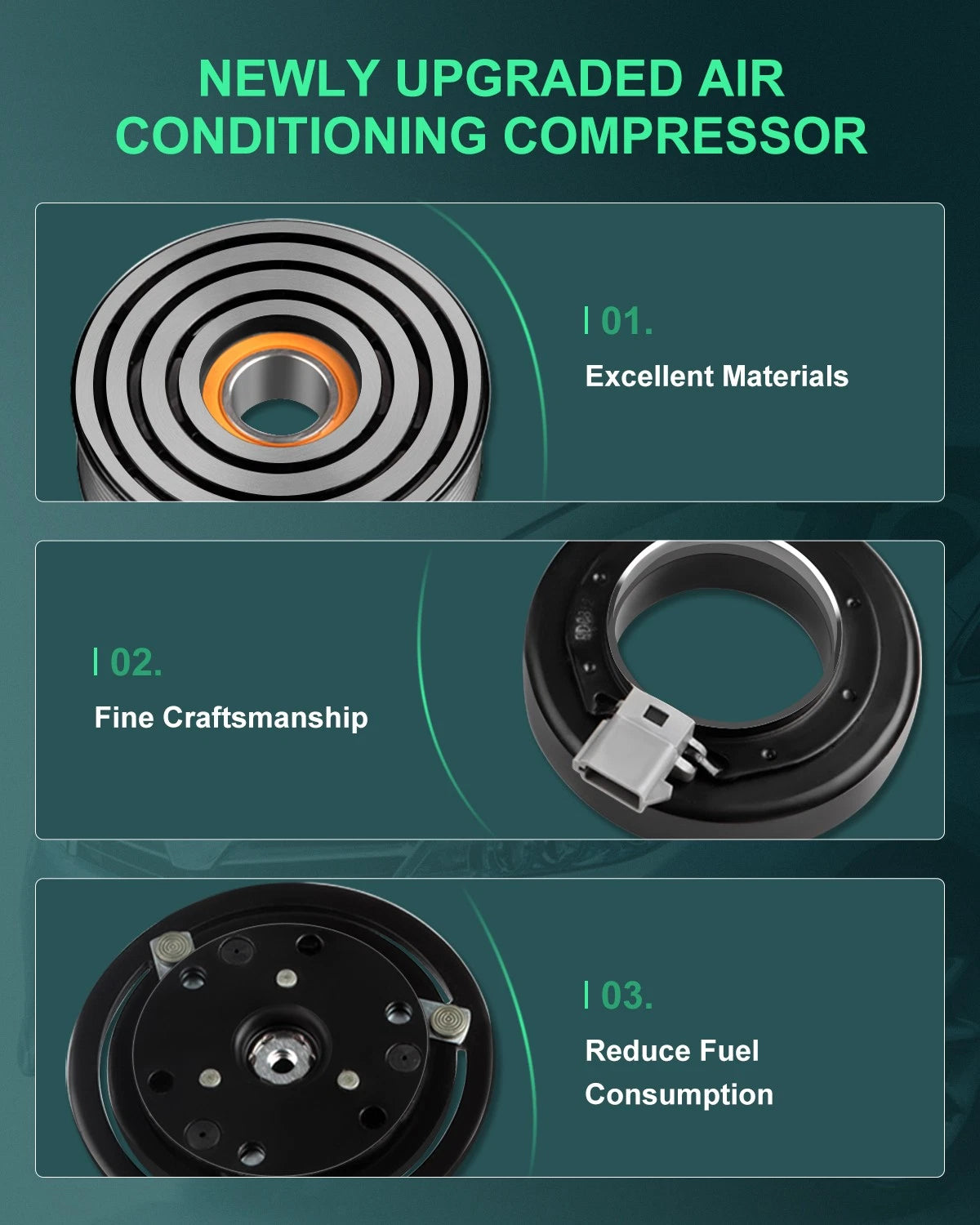 A/C Compressor Clutch Kit for Ford F-250 E-350 (1993–1996) 7.3L