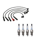 Denso 7mm Wire Set & 4 Platinum Spark Plugs Kit for Mazda 626 MX-6 (1988–1997)