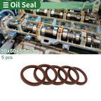 Set of 5 Oil Seal Rotary Shaft Seal FKM Rubber 50x60x5.5mm