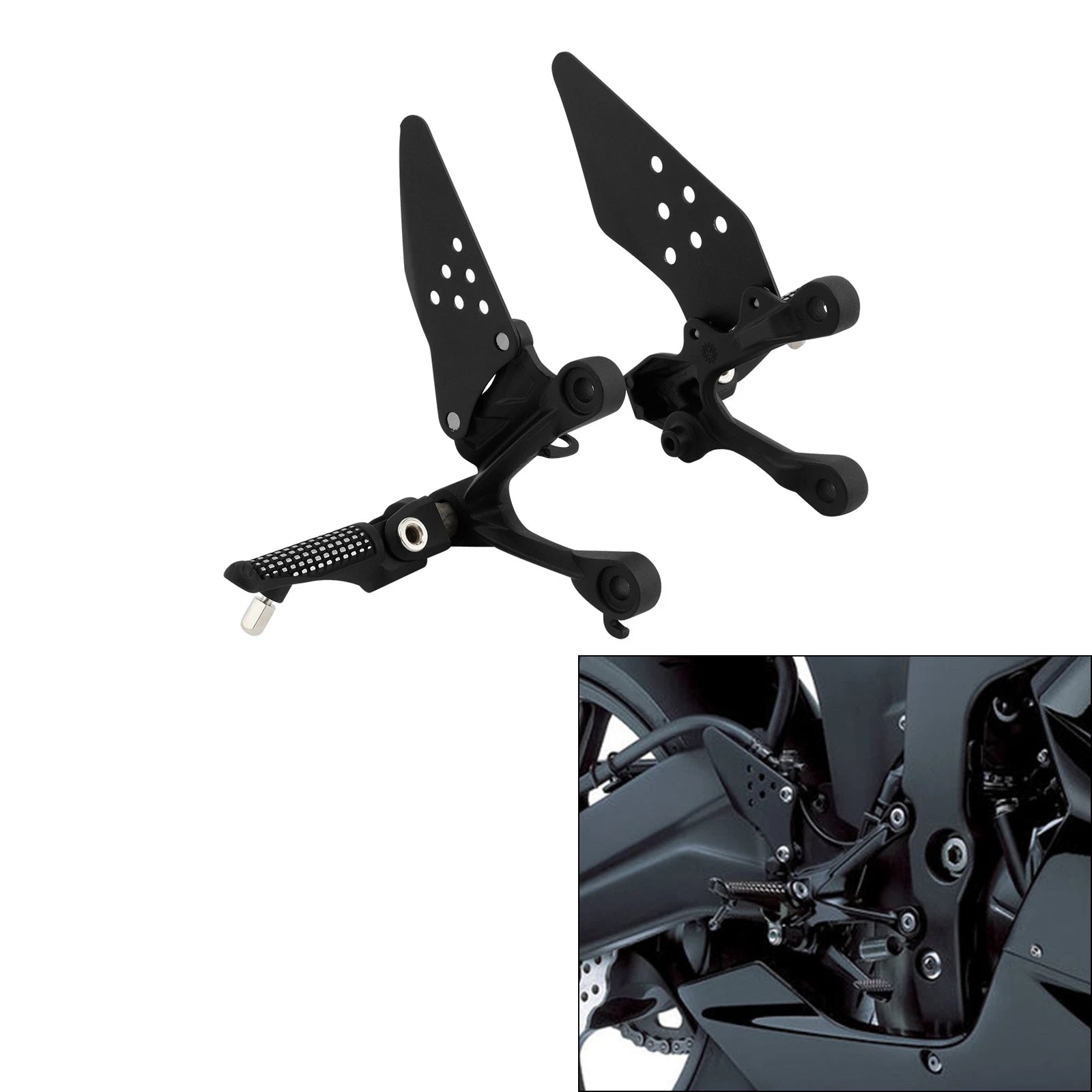 Foot Pegs Bracket for Kawasaki Ninja ZX6R ZX636 (2009–2024)