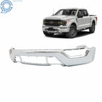Steel Front Bumper for Ford F150 (2021–2023) Chrome