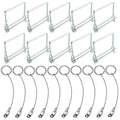 10x Square Trailer Pin & Anti-Lost Rope Safety Coupler Locking Pin Kit