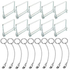 10x Square Trailer Pin & Anti-Lost Rope Safety Coupler Locking Pin Kit