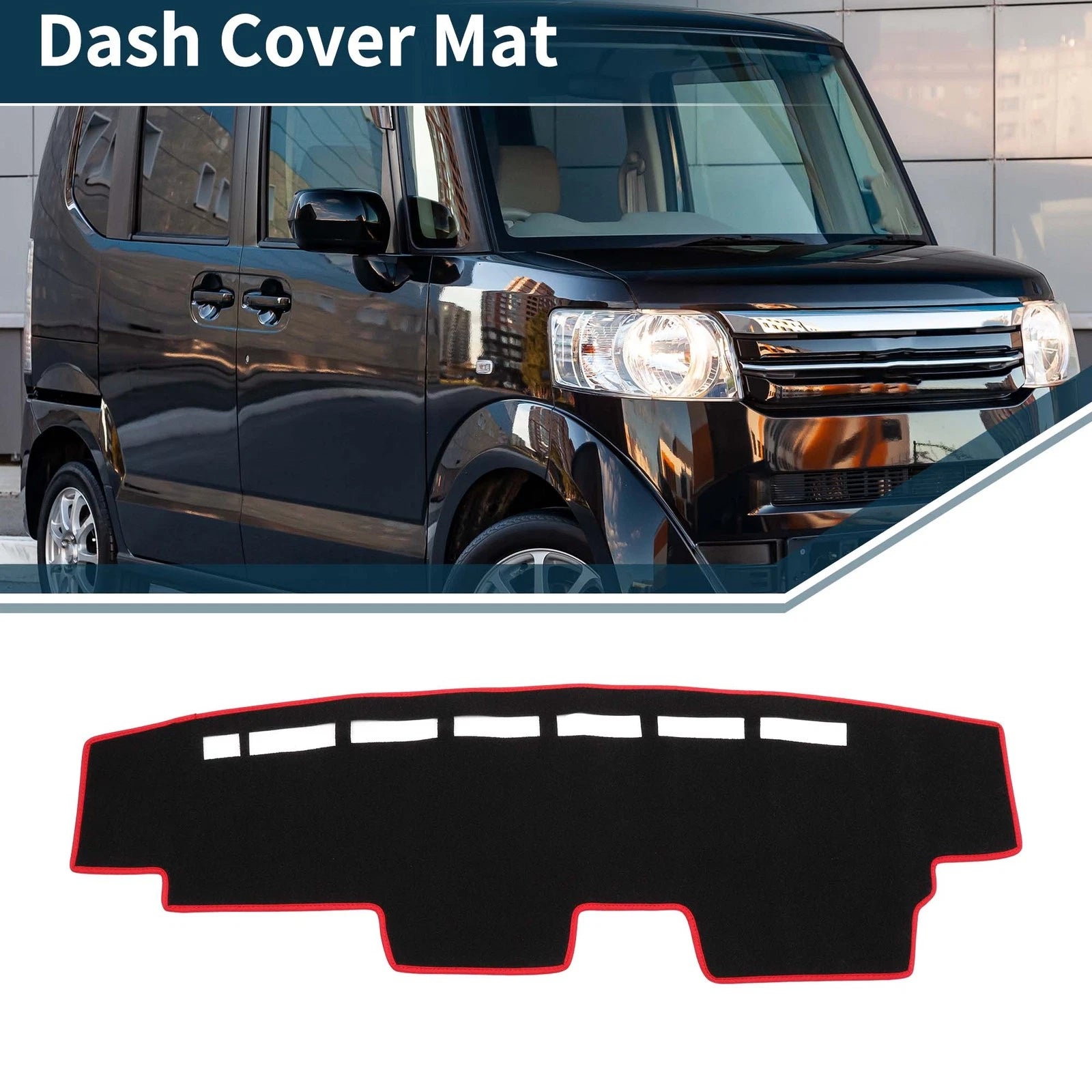 Dashboard Cover Mat for Honda N-VAN JJ1 JJ2 (2018–Present) Black Red