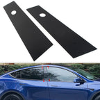 2X Bright Black Door Window Pillar Post Trims for Tesla Model Y (2020–2022)
