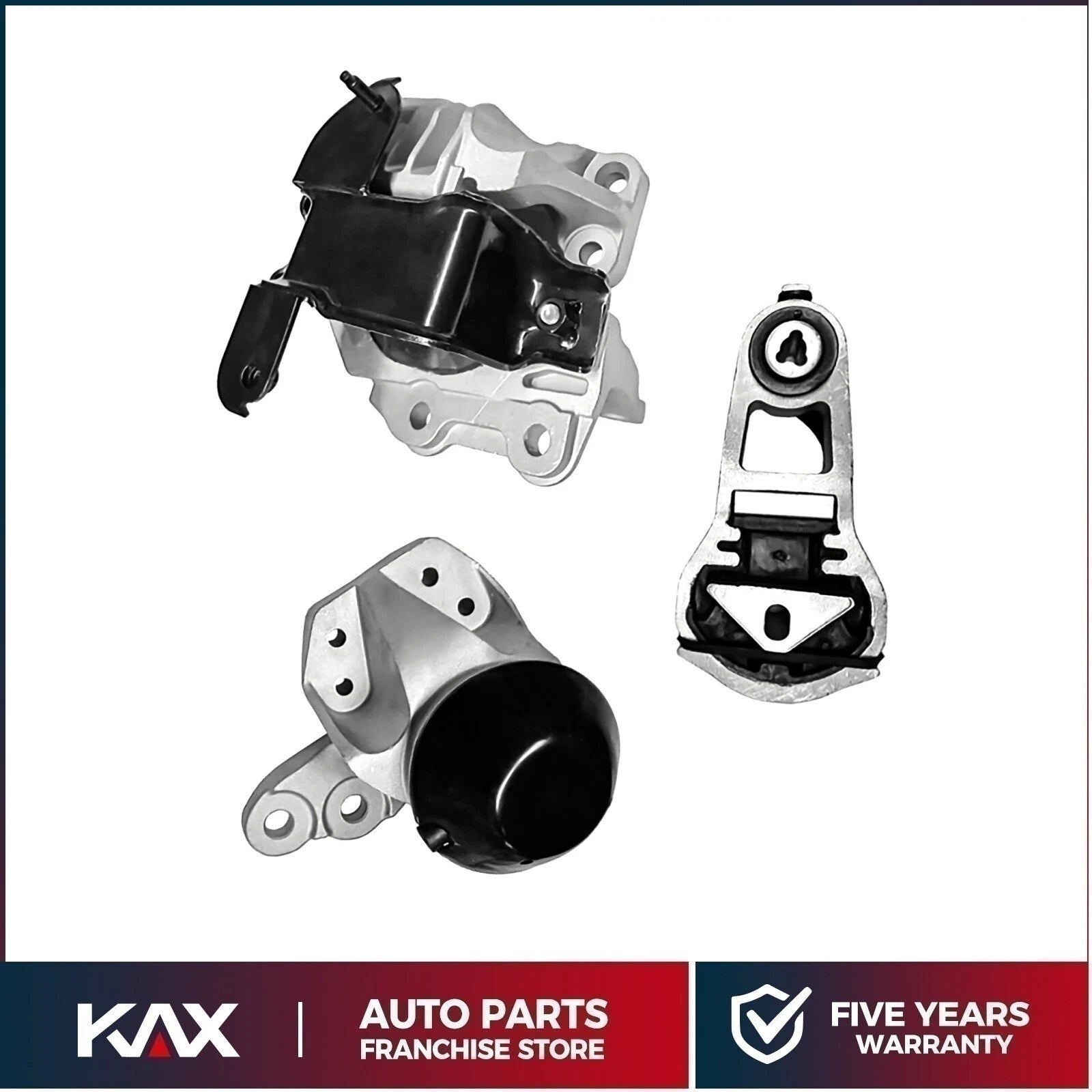 3x Motor Mount Kit for Ford Explorer V6 3.5L (2011–2015) Automatic
