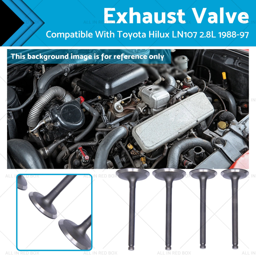 4Pcs Exhaust Valve for Toyota Hilux LN106 LN107 LN111 LN166 (1988–1997)
