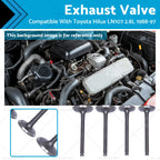 4Pcs Exhaust Valve for Toyota Hilux LN106 LN107 LN111 LN166 (1988–1997)