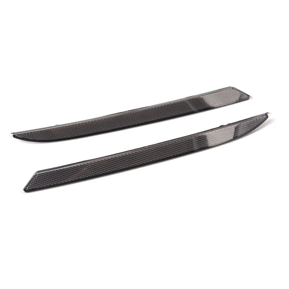 Set of 2 Rear Bumper Reflectors for Mustang (2018–2022) Black Smoked Lens