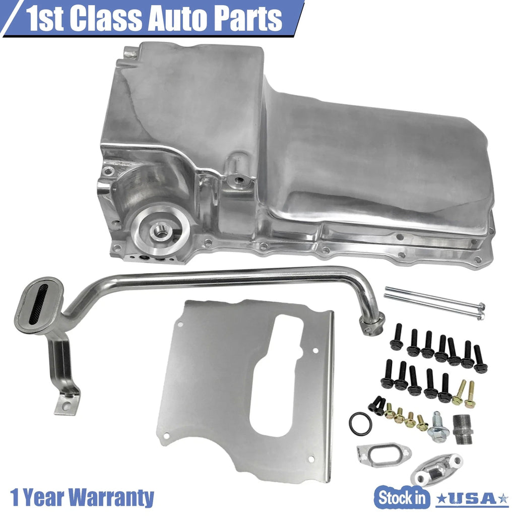 Polished LS Swap Retrofit Oil Sump Conversion Kit for A-Body Chevelle (1964–1972)