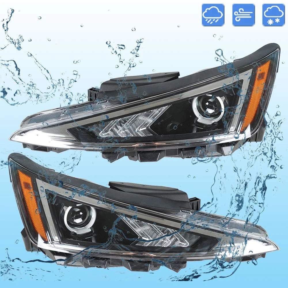 Headlight Assembly for Hyundai Elantra (2019–2020) Halogen Driver & Passenger