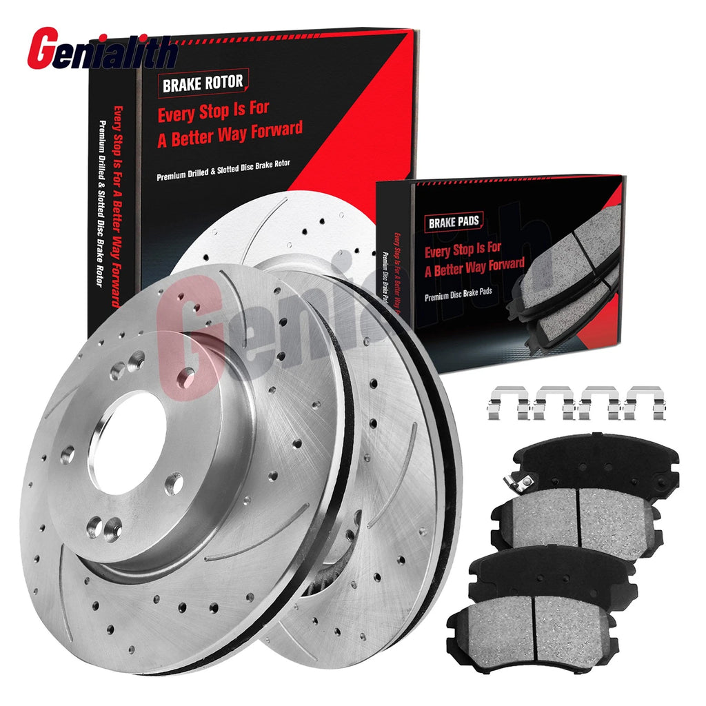 Front Disc Rotors + Ceramic Brake Pads for Hyundai Elantra (2007–2010)