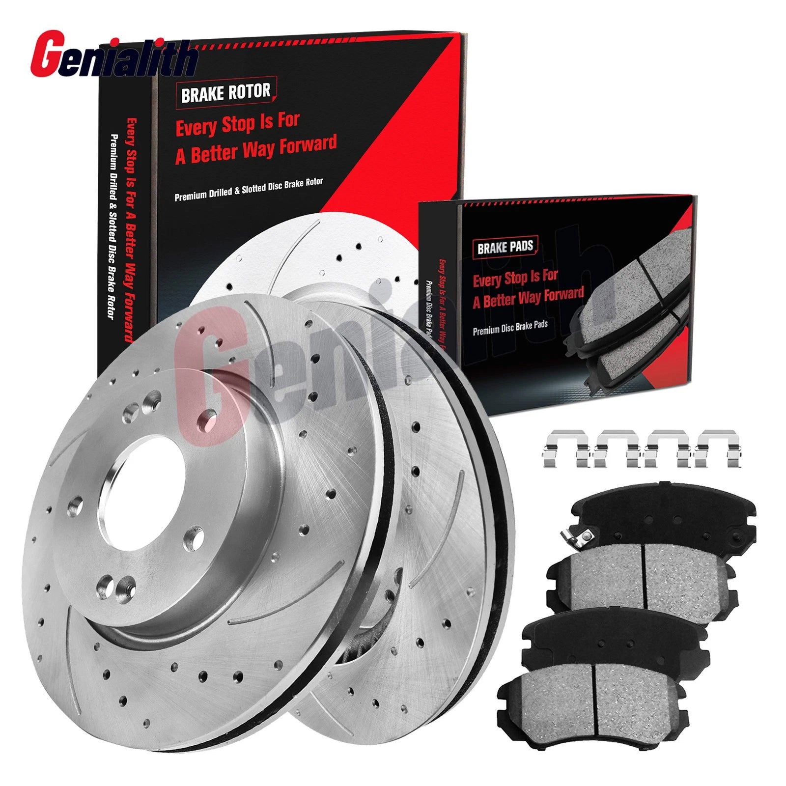 Front Disc Rotors + Ceramic Brake Pads for Hyundai Elantra (2007–2010)