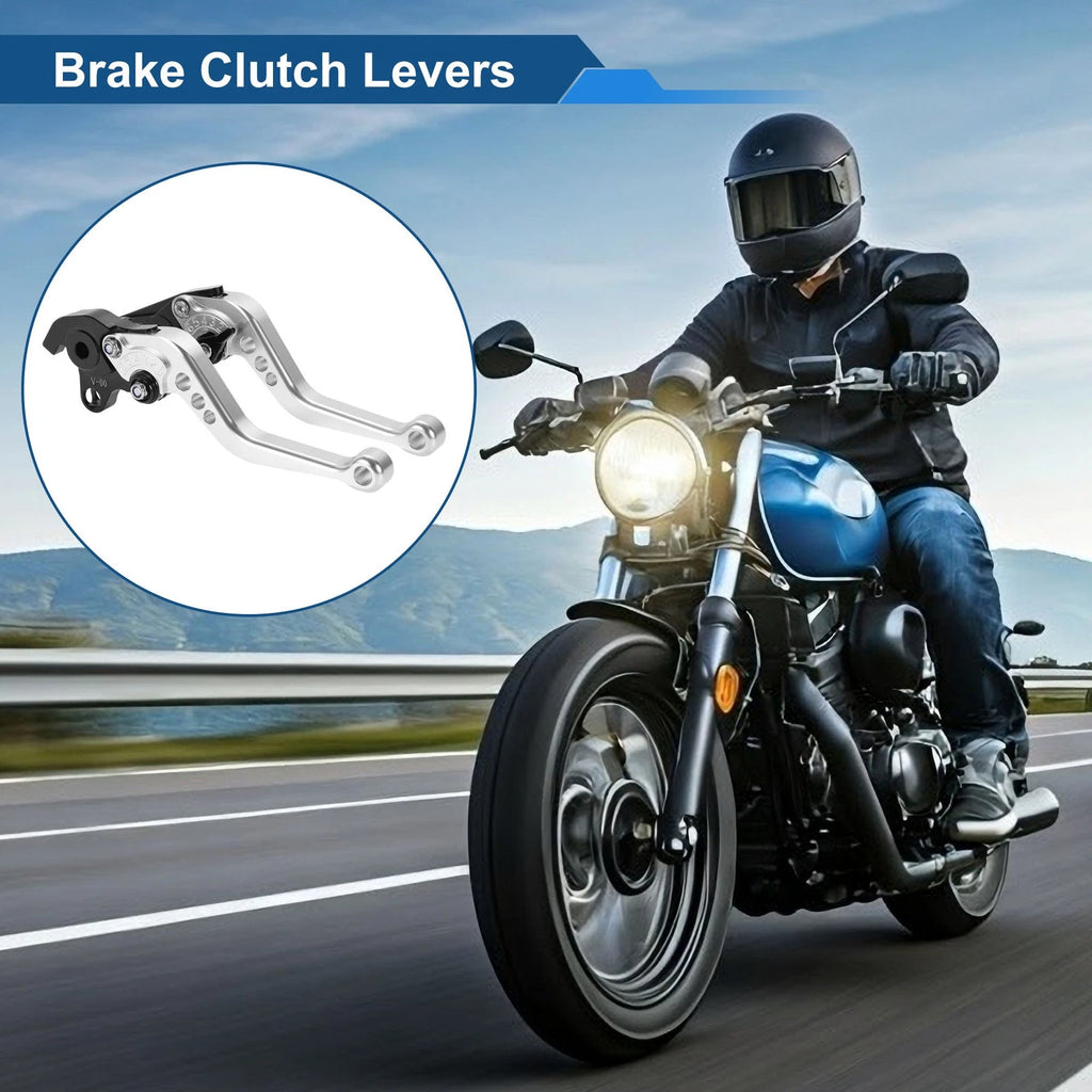 Set of 2 Long Brake Clutch Levers for Honda CBF1000 (2006–2010) Silver Tone