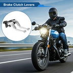 Set of 2 Long Brake Clutch Levers for Honda CBF1000 (2006–2010) Silver Tone