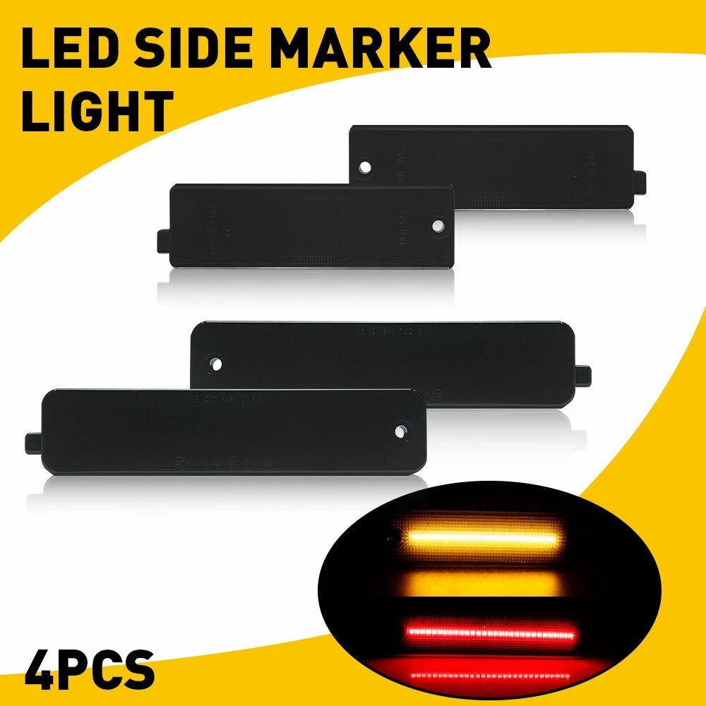 Set of 4 Smoke LED Side Marker Lights for Pontiac Trans Am Firebird (1998–2002)