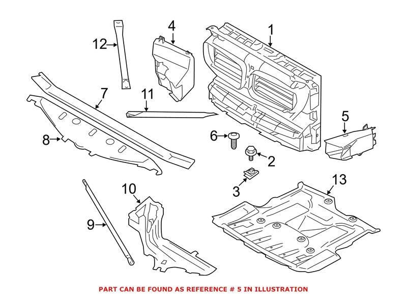 Genuine OEM Brake Air Duct for BMW (2011–2019) 51747331783