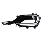 Replacement Black/Silver Painted Polypropylene Front Driver Side Fog Light Bezel