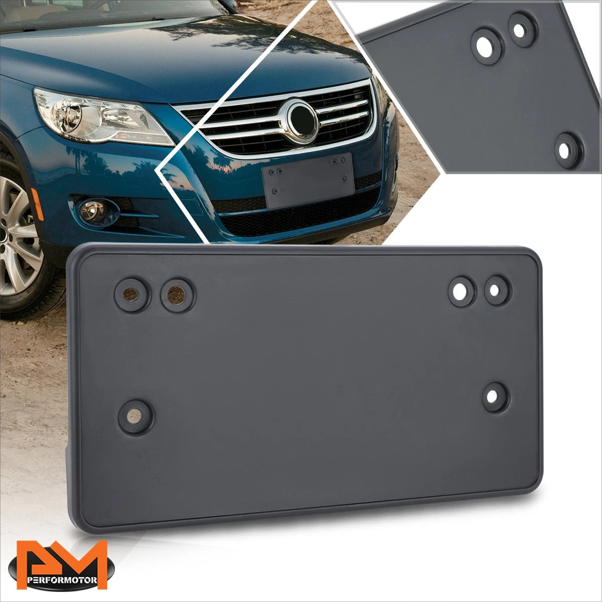 Tow Hook License Plate Mounting Bracket for VW Tiguan (2009–2011)