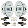 Front & Rear Drilled Rotors for 2009-2013 Subaru Forester (Ceramic)