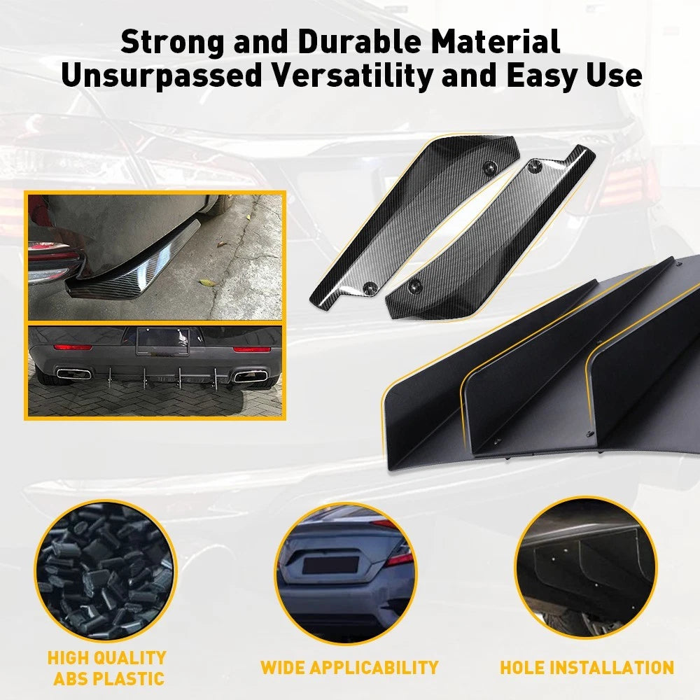 Rear Spats Splitter + 4 Fins Diffuser for Subaru Impreza WRX STI