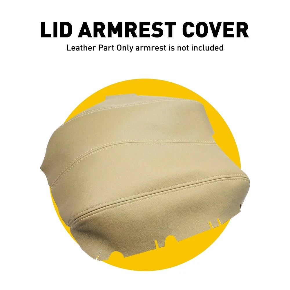 Microfiber Console Lid Cover for Honda Accord (2008–2012) Beige Tan