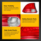 Set of 2 Tail Lights Assembly for Honda Civic (2009–2011) Red