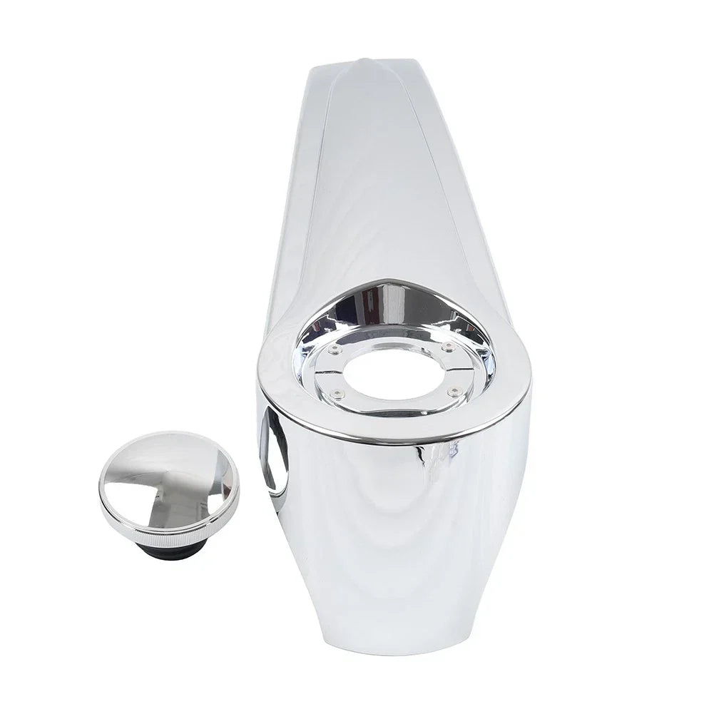 Chrome Stretched Dash Fuel Tank Console Panel for Harley Touring Baggers (1986-2007)