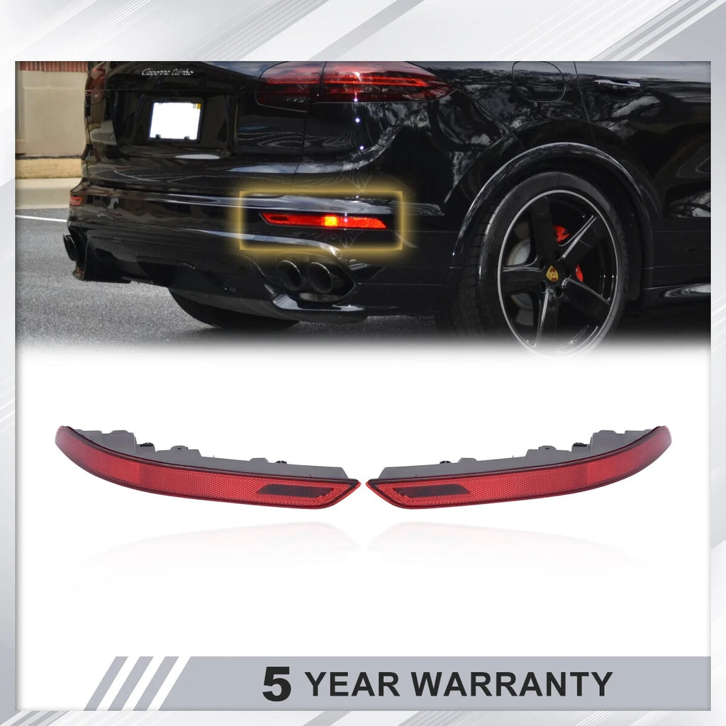 Set of 2 Rear Bumper Reflector Lamps for Porsche Cayenne (2015–2018)