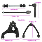 Set of 12 Front Control Arms for GMC Sierra, Chevrolet Silverado 1500 (1999–2006)