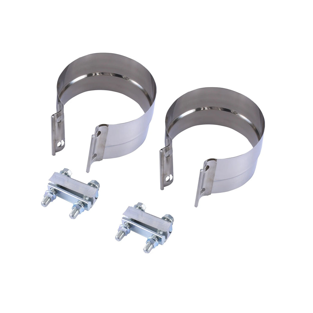 2Pcs 5" Stainless Exhaust Band Clamp for Catback Muffler Pipe