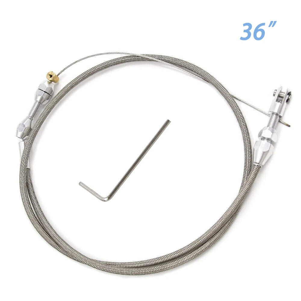 36" Braided Throttle Gas Cable Kit for Chevrolet LS1 4.8/5.3/6.0L (2000–2006)