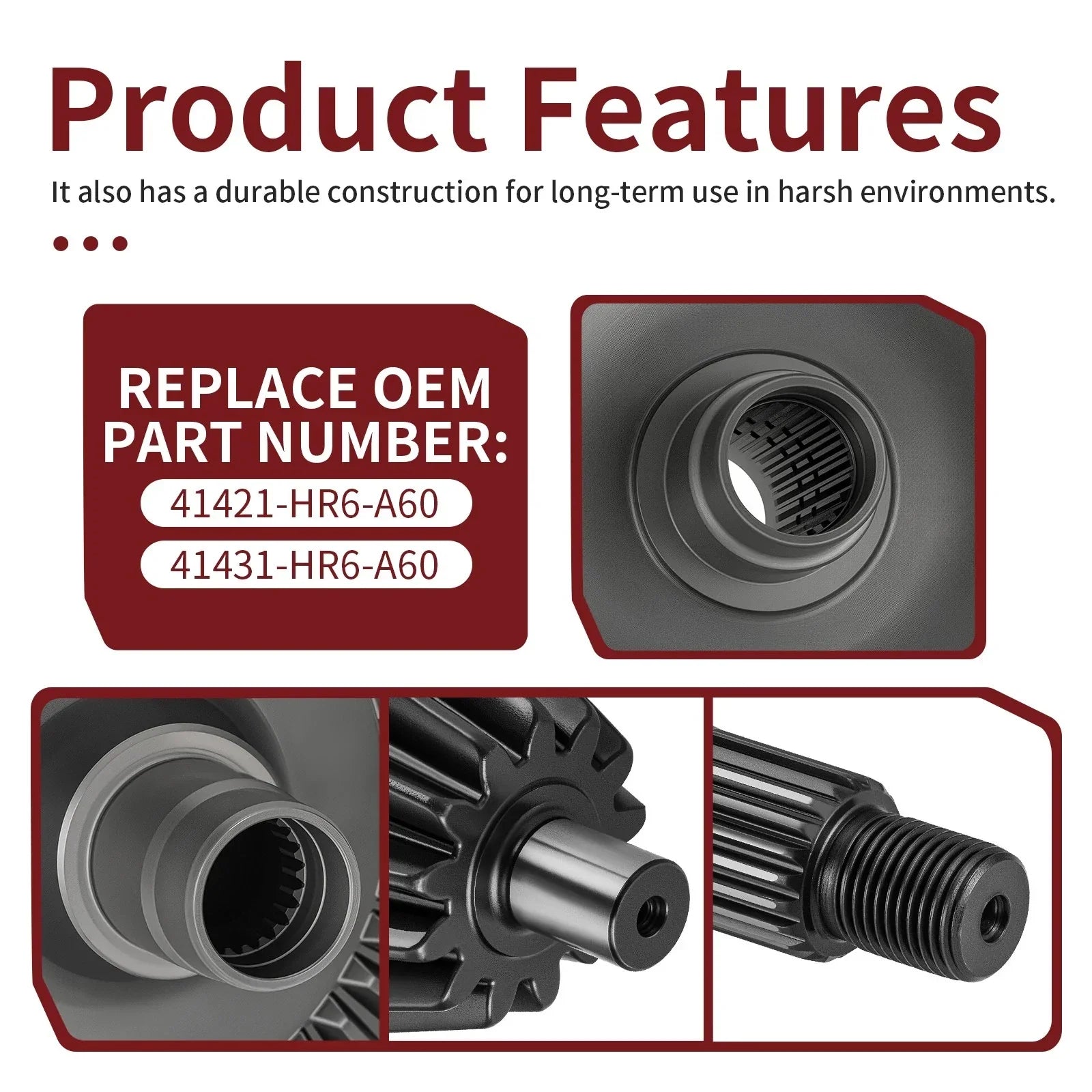 Rear Differential Gear Ring & Pinion for Honda Foreman Rubicon (2015–2019)