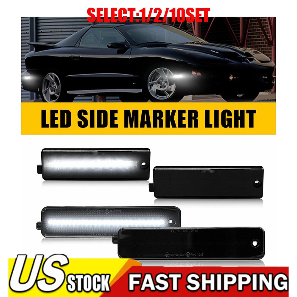 Smoked White LED Side Marker Lights for Pontiac Firebird Trans (1998â2002)