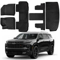Set of 2 Black Floor Mats + Cargo Liner for Chevrolet Traverse (2018–2024)