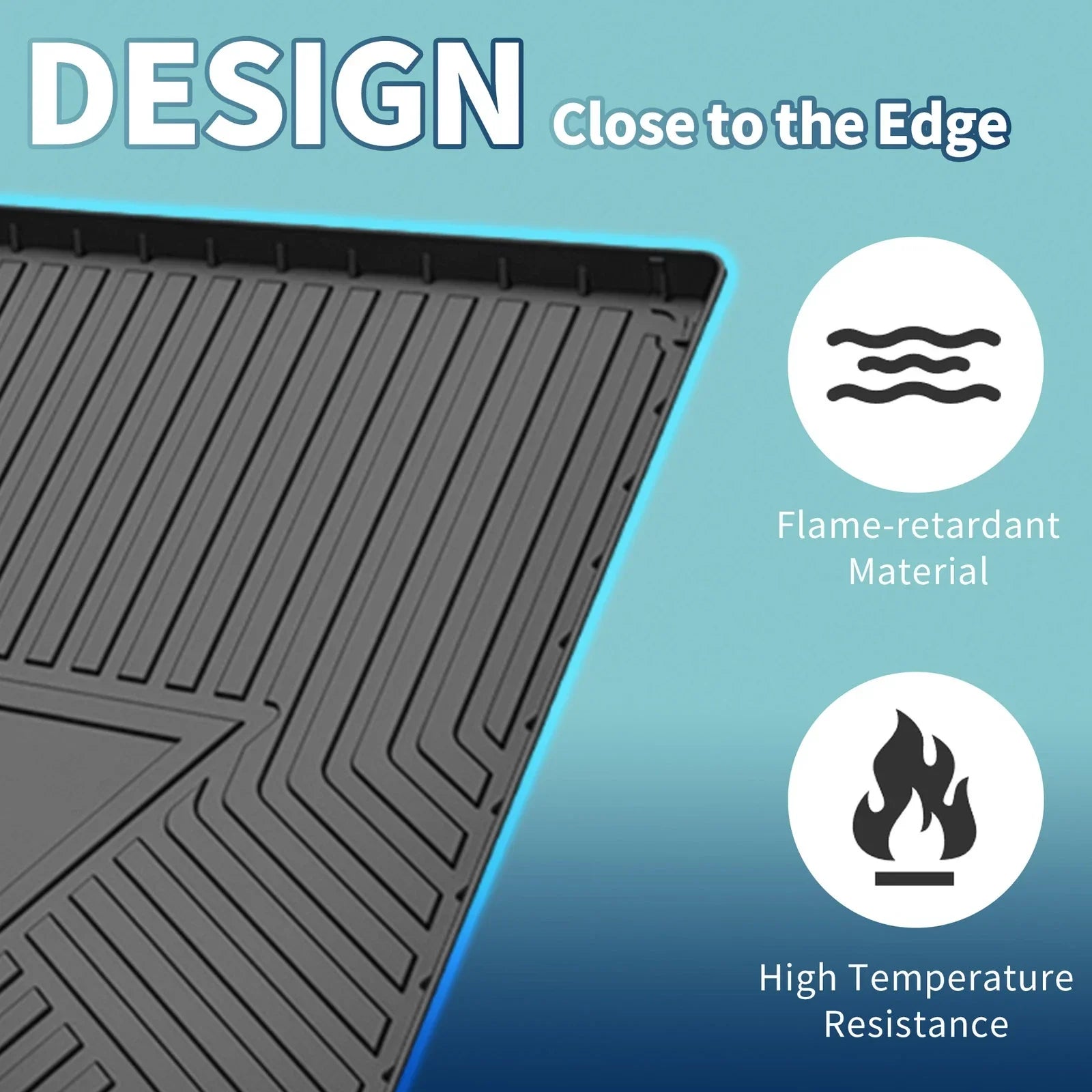 Flat Face Cargo Liner Rear Trunk Mat for Porsche Cayenne (2018-2024) 1 x Pc