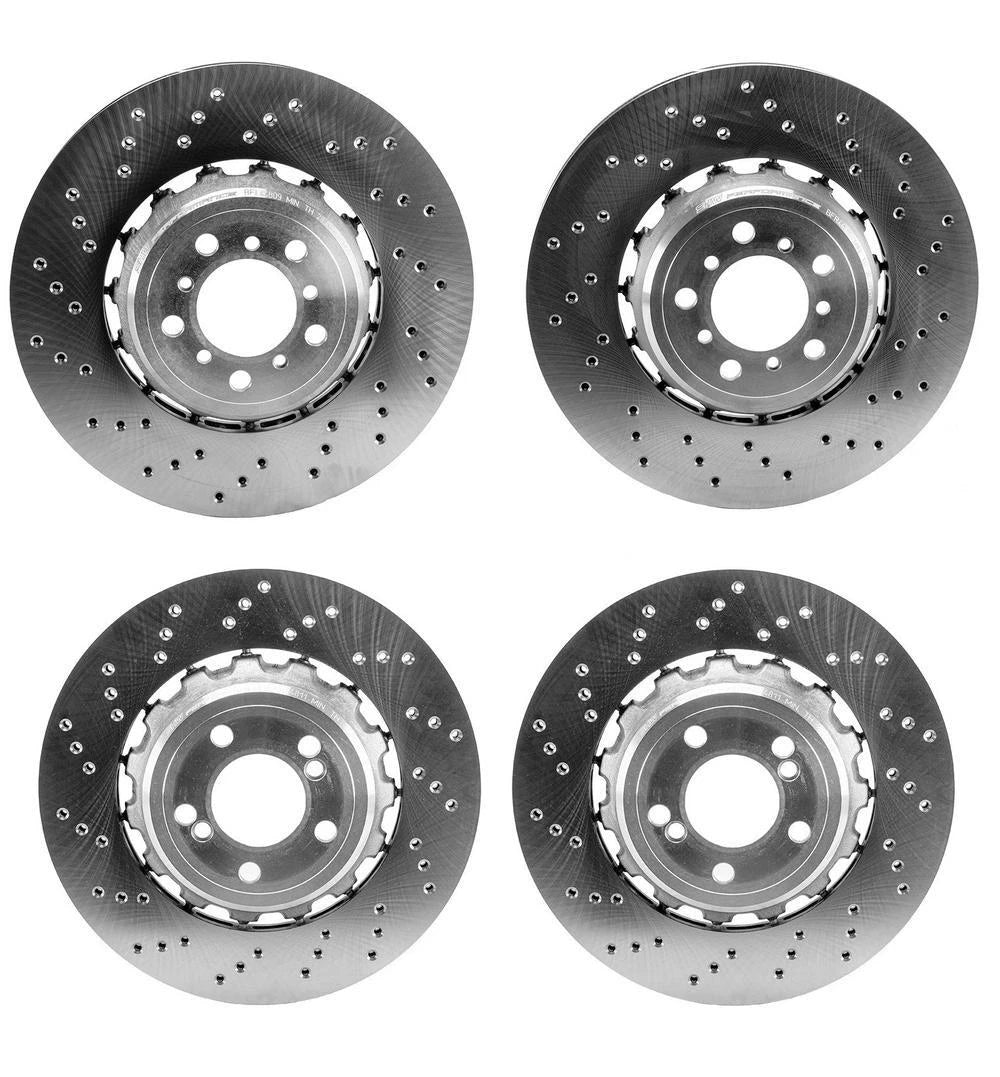 Set of 4 Drilled Vented Disc Brake Rotors for BMW F80 F82 F83 F87
