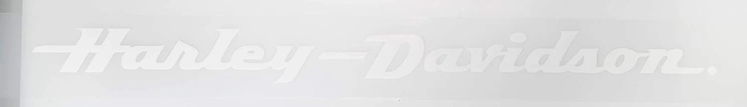 Harley Davidson Script Text White Vinyl Decal for Windshield (3701)