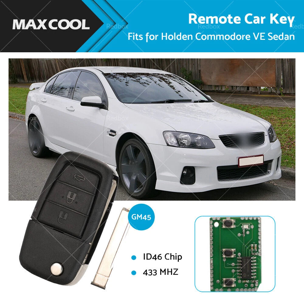 Flip Key Remote 433MHz ID46 GM45 for Holden VE Commodore HSV Omega (2006–2013)