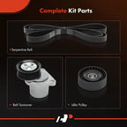 3X Serpentine Belt Drive Component Kit for Ford Focus (2000-2018)