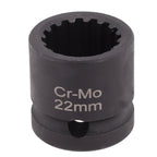 1/2" Drive 22mm Socket for OEM 2450487 (Black Color)