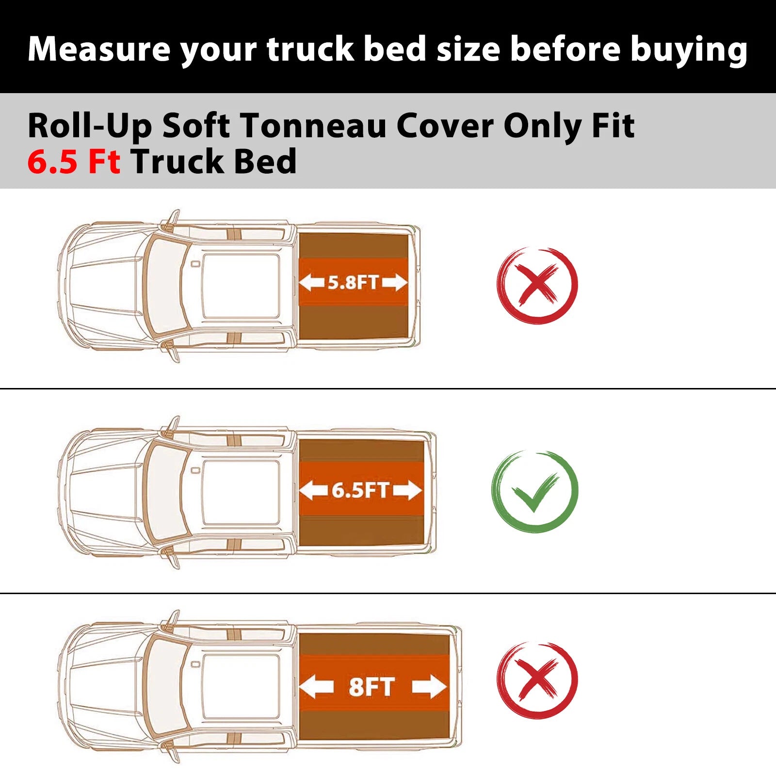 Soft Roll-Up Tonneau Cover for Chevy Silverado Sierra 1500 (1988–2007)