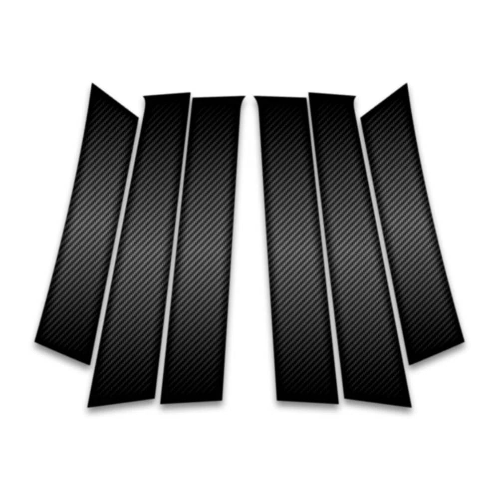 6pc Carbon Fiber Pillar Post Covers for 2008-2013 Nissan Rogue