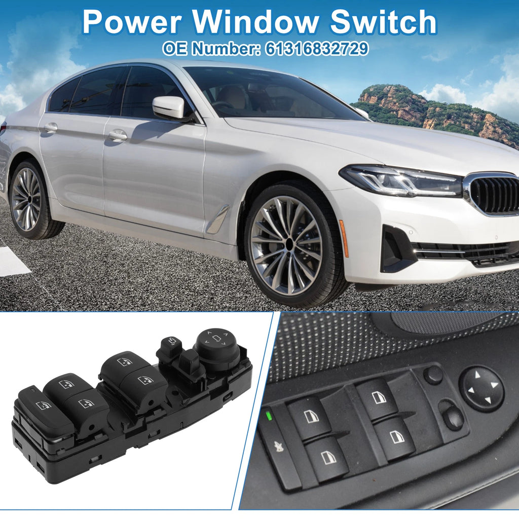 Power Window Switch for BMW 530e (2018–2023) No. 61316832729