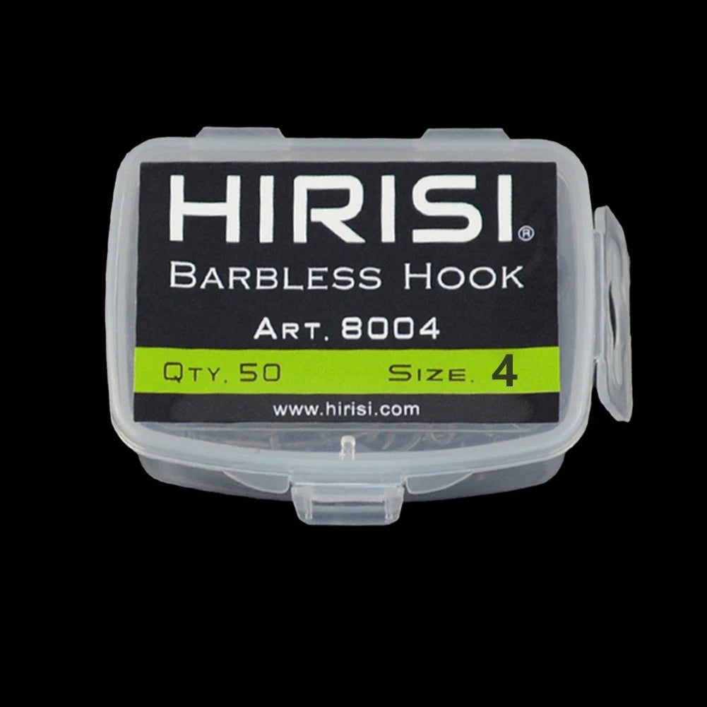50pcs Barbless Hooks for Carp Fishing (Sizes 2# 4# 6# 8# 10#)