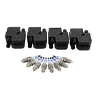 Set of 4 Ignition Coils & 8 Platinum Spark Plugs for Mercedes V8 (4.3L, 5.0L)