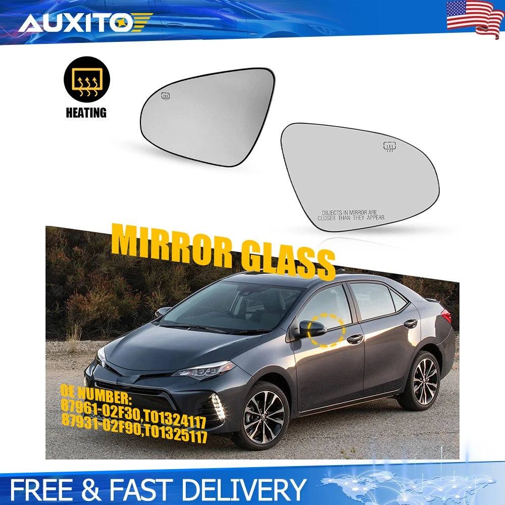 Heated Mirror Glass Pair for Toyota Corolla (2014–2019)