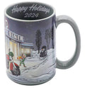 Ceramic Mug for Harley-Davidson Biker Santa Scene (2024) 15 Oz
